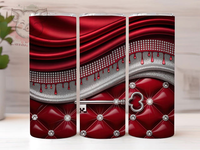 Red Diamond Luxury Glam Tumbler Wrap, Glam Bling, Diamond Theme, Sparkle Style, Bold Design, Elegant Wrap, Sublimation Design Sublimation Lara' s Designs 