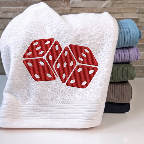 Red Dice Embroidery Design – Casino Lucky Dice Gambling Game Machine Embroidery File Embroidery/Applique DESIGNS PatternFeed8 