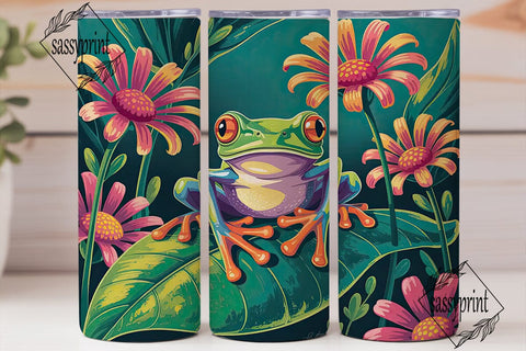 Red-Eyed Tree Frog 20oz Tumbler Wrap Sublimation sassyprint 