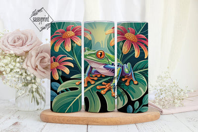 Red-Eyed Tree Frog 20oz Tumbler Wrap Sublimation sassyprint 