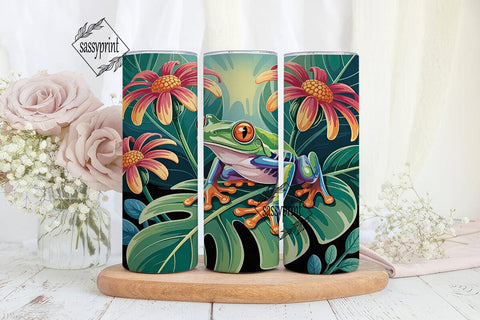 Red-Eyed Tree Frog 20oz Tumbler Wrap Sublimation sassyprint 