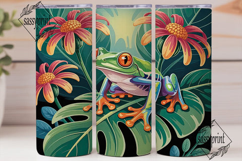 Red-Eyed Tree Frog 20oz Tumbler Wrap Sublimation sassyprint 