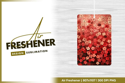 Red floral background texture air freshener png Sublimation Regulrcrative 