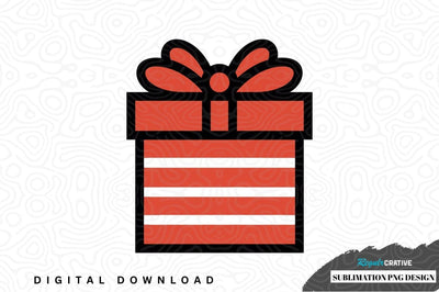 Red gift box sublimation png design Sublimation Regulrcrative 