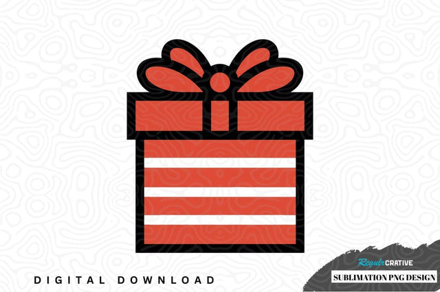 Red gift box sublimation png design Sublimation Regulrcrative 