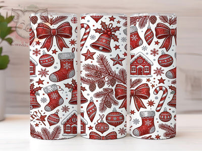 Red Glitter Christmas 20oz Tumbler, Red Glitter Xmas, Glitter Christmas, Red Glitter PNG, Christmas Tumbler, Glitter Tumbler PNG, Red Christmas PNG, 20oz Tumbler Wrap Sublimation Lara' s Designs 