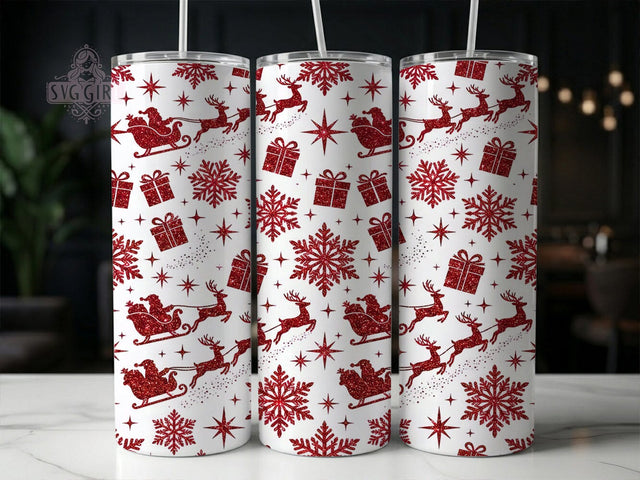 Red Glitter Christmas 20oz Tumbler, Red Glitter Xmas, Glitter Christmas, Red Glitter PNG, Christmas Tumbler, Glitter Tumbler PNG, Red Christmas PNG, Glitter Xmas PNG Sublimation SvggirlplusArt 