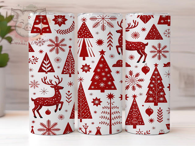 Red Glitter Christmas Tumbler, Holiday Tumbler, Christmas Sublimation, 20Oz Wrap Design, Glitter Tumbler Art, Festive Holiday Design, Red Christmas Wrap Sublimation Lara' s Designs 