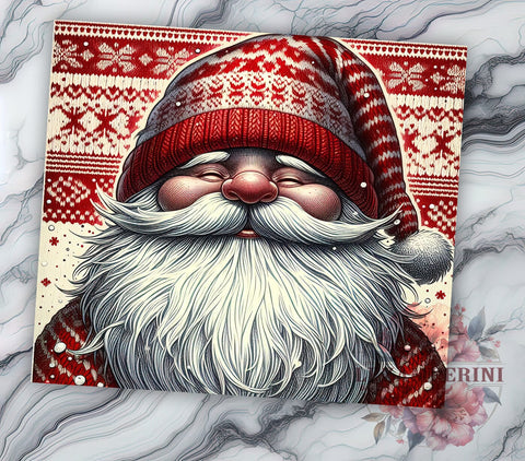 Red Gnome Christmas 20oz Tumbler Wrap PNG, Gnome Tumbler PNG Sublimation Design, Straight & Tapered Tumbler Wrap, Instant Digital Download Sublimation Li Zamperini 