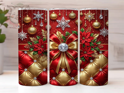 Red Gold Christmas 20oz Tumbler, Red Gold Christmas, Christmas Red Gold, Red Gold Xmas, Gold Christmas PNG, Red Gold Tumbler, Christmas Tumbler, 20oz Tumbler Wrap Sublimation Lara' s Designs 