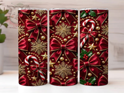 Red Gold Christmas Pattern 20oz Tumbler, Red Gold Christmas, Christmas Pattern, Red Gold Pattern, Christmas Gold PNG, Red Gold PNG, Christmas Tumbler, 20oz Tumbler Wrap Sublimation Lara' s Designs 