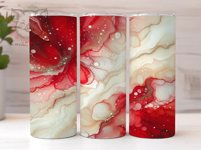 Red Gold Tumbler, Elegant Design, 20oz Tumbler Wrap, PNG Sublimation, Luxurious Colors, Stylish Tumbler, Holiday Decor Sublimation Lara' s Designs 