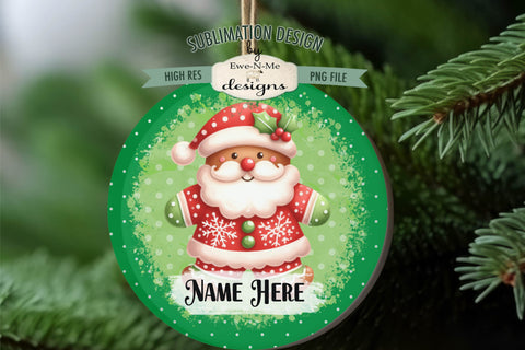 Red Green Cookies Ornament Designs PNG File | Add Name Sublimation Ewe-N-Me Designs 