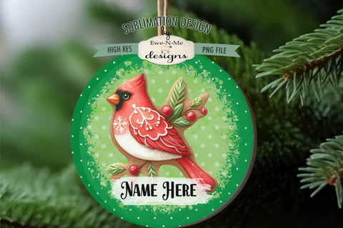 Red Green Cookies Ornament Designs PNG File | Add Name Sublimation Ewe-N-Me Designs 