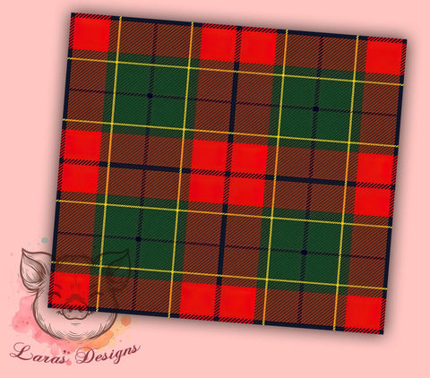 Red Green Plaid 20oz Tumbler Wrap, 20oz Sublimation Wrap, Holiday Tumbler Design, Festive Plaid Drinkware, Rustic Style Tumbler, Unique Gift Idea, Seasonal Pattern Tumbler Sublimation Lara' s Designs 