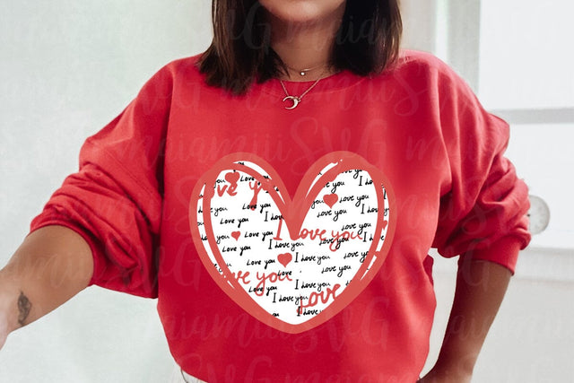 Red Heart Valentine's Day PNG SVG MaiamiiiSVG 