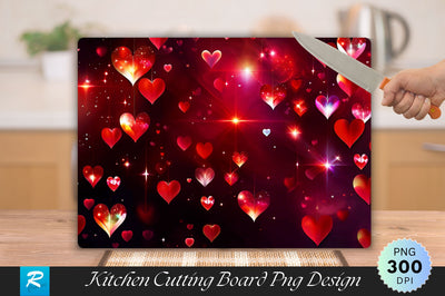 Red Hearts Cutting Board Sublimation Regulrcrative 