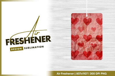 Red hearts pattern on crumpled pink paper background texture Sublimation Regulrcrative 