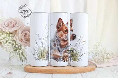 Red Heeler Dog 20oz Tumbler Wrap Sublimation sassyprint 