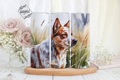 Red Heeler Dog 20oz Tumbler Wrap Sublimation sassyprint 