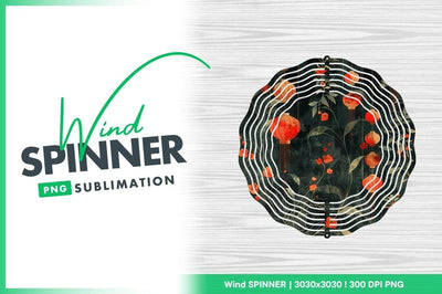 Red Lanterns and Floral Elements on Dark Textured Background Illustration Sublimation Regulrcrative 