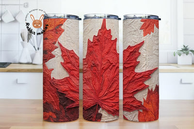 Red Maple Leaf 20oz Skinny Tumbler Wrap Sublimation Design, Tumbler PNG Instant Digital Download, Forest Nature Tumbler Wrap PNG Sublimation Rabbitmakies 