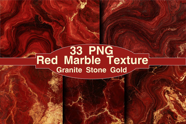 Red Marble Texture Granite Stone Gold Digital Pattern SVGArt 