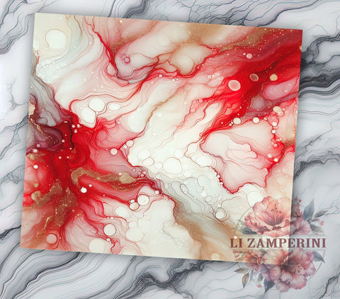 Red Marble Tumbler Wrap, Marble Background Design, Sublimation 20oz Tumbler, Elegant Drinkware, Abstract Tumbler Art, Stylish Marble Wrap, Unique Tumbler Design Sublimation Li Zamperini 