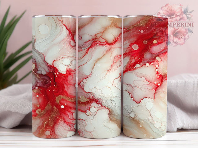 Red Marble Tumbler Wrap, Marble Background Design, Sublimation 20oz Tumbler, Elegant Drinkware, Abstract Tumbler Art, Stylish Marble Wrap, Unique Tumbler Design Sublimation Li Zamperini 