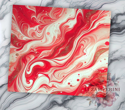 Red Marble Tumbler Wrap, Marble Background Design, Sublimation 20oz Tumbler, Elegant Drinkware, Abstract Tumbler Art, Stylish Marble Wrap, Unique Tumbler Design Sublimation Li Zamperini 