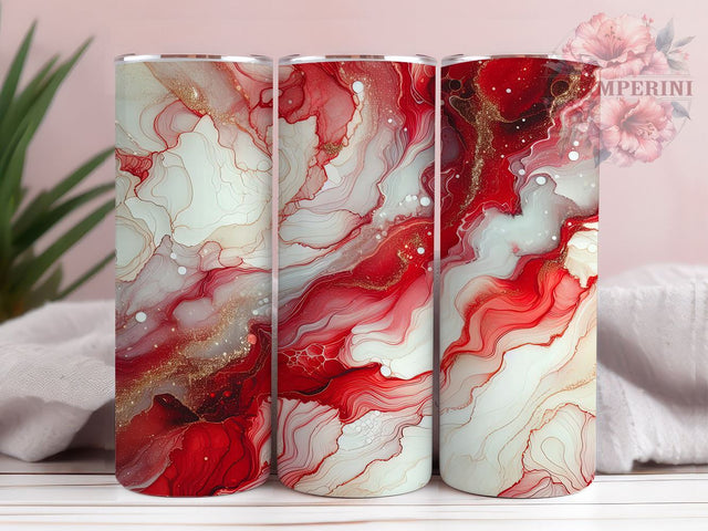 Red Marble Tumbler Wrap, Marble Background Design, Sublimation 20oz Tumbler, Elegant Drinkware, Abstract Tumbler Art, Stylish Marble Wrap, Unique Tumbler Design Sublimation Li Zamperini 