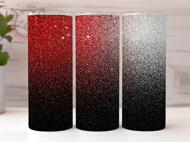 Red Ombre Glitter Tumbler Wrap, Ombre Tumbler Wrap, 20oz Sublimation Tumbler, Sparkly Red Tumbler, Shimmer Ombre Design, Glamorous Glitter Tumbler, Elegant Red Tumbler Sublimation Lara' s Designs 