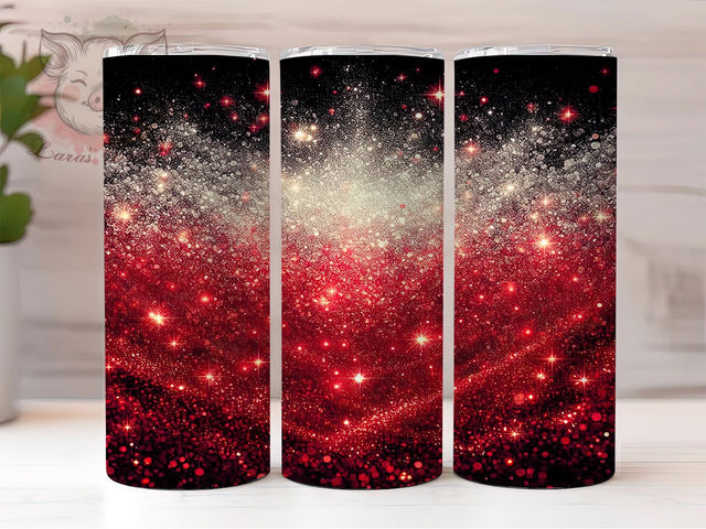 Red Ombre Glitter Tumbler Wrap, Ombre Tumbler Wrap, 20oz Sublimation Tumbler, Sparkly Red Tumbler, Shimmer Ombre Design, Glamorous Glitter Tumbler, Elegant Red Tumbler Sublimation Lara' s Designs 