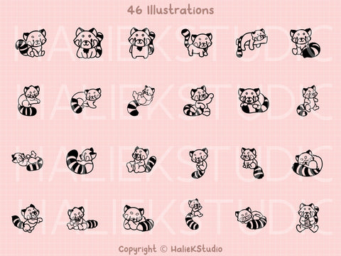 Red Panda SVG Design Set SVG HalieKStudio 