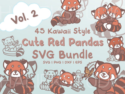 Red Pandas SVG Design Set Vol. 2 SVG HalieKStudio 