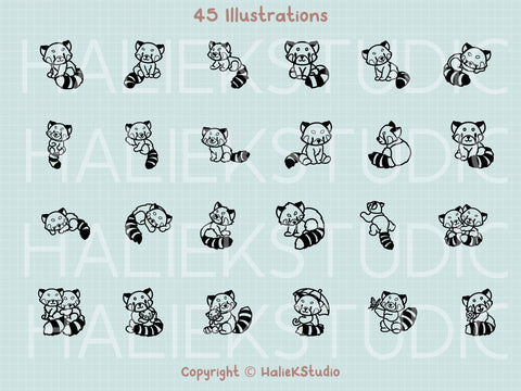 Red Pandas SVG Design Set Vol. 2 SVG HalieKStudio 