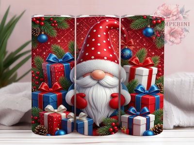 Red Polka Dot Gnome 20oz Tumbler, Red Polka Dot Gnome, Polka Dot Gnome, Red Polka Dot, Gnome Tumbler Wrap, 20oz Tumbler Wrap, Red Polka Dot PNG, Christmas Gnome Sublimation Li Zamperini 