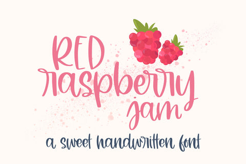 Red Raspberry Jam, A Cute Handwritten Font for Cricut, Farmhouse Handwriting Font Designing Digitals 