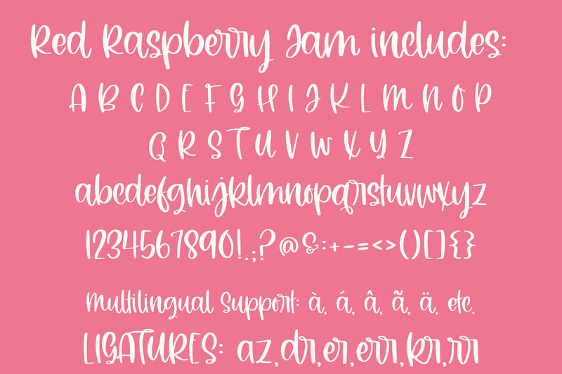 R Raspberry Font Red Raspberry Jam, A Cute Handwritten Font - So Fontsy