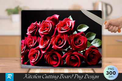 Red Rose Cutting Board Sublimation Regulrcrative 