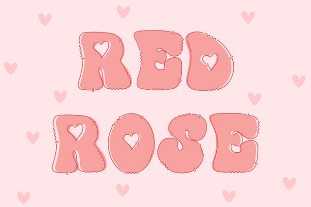 Red Rose Retro Valentine Font Font Freeling Design House 