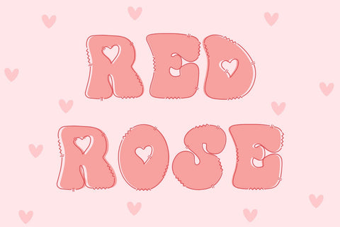 Red Rose Retro Valentine Font Font Freeling Design House 