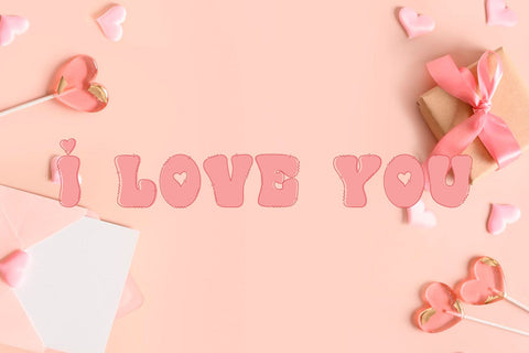 Red Rose Retro Valentine Font Font Freeling Design House 