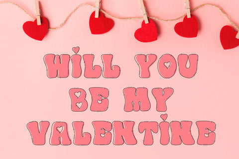 Red Rose Retro Valentine Font Font Freeling Design House 