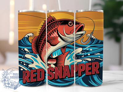 Red Snapper Quote 20oz Tumbler, Funny Fishing Tumbler, Sublimation Wrap, 20oz Tumbler Design, Outdoor Fishing Gift, PNG Tumbler Wrap, Fisherman Quotes Sublimation ToriDesigns 