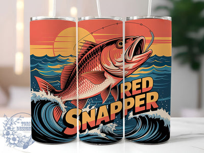Red Snapper Quote 20oz Tumbler, Funny Fishing Tumbler, Sublimation Wrap, 20oz Tumbler Design, Outdoor Fishing Gift, PNG Tumbler Wrap, Fisherman Quotes Sublimation ToriDesigns 