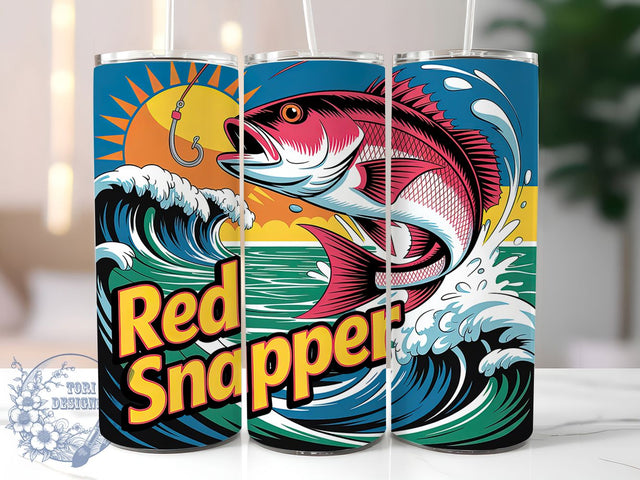 Red Snapper Quote 20oz Tumbler, Funny Fishing Tumbler, Sublimation Wrap, 20oz Tumbler Design, Outdoor Fishing Gift, PNG Tumbler Wrap, Fisherman Quotes Sublimation ToriDesigns 