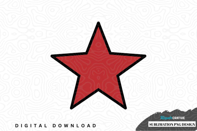 Red star sublimation png design Sublimation Regulrcrative 