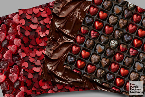 Red Valentine Textures Digital Paper Digital Pattern Fine Purple Elephant Creations 