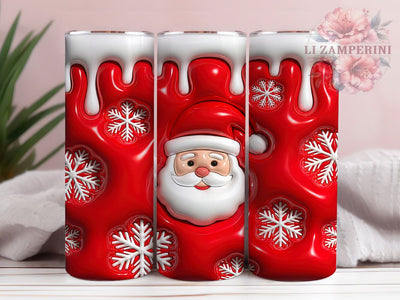 Red Vintage Santa Snowflake 20oz Tumbler, Red Vintage Santa, Vintage Santa PNG, Santa Snowflake, Red Snowflake PNG, Vintage Snowflake, Snowflake Tumbler, 20oz Tumbler Wrap Sublimation Li Zamperini 